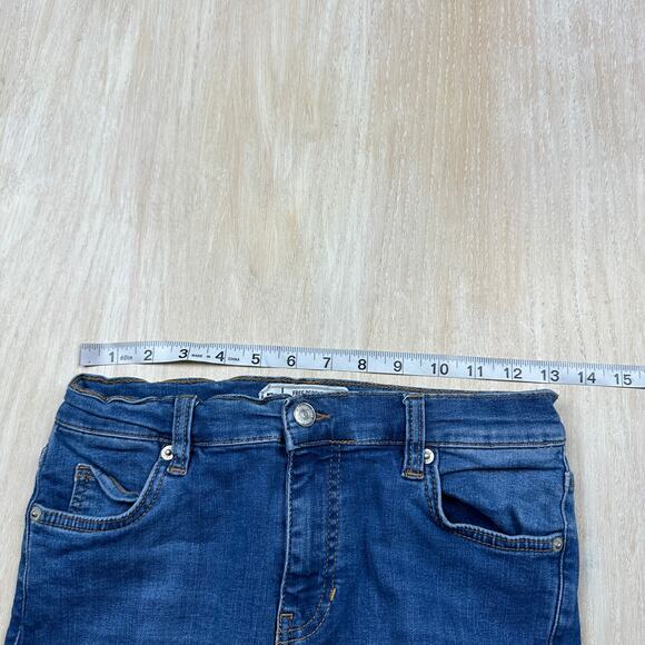 Free People Blue Distressed High Rise Fray Ankle Casual Skinny Denim Jeans 26 - Picture 9 of 15